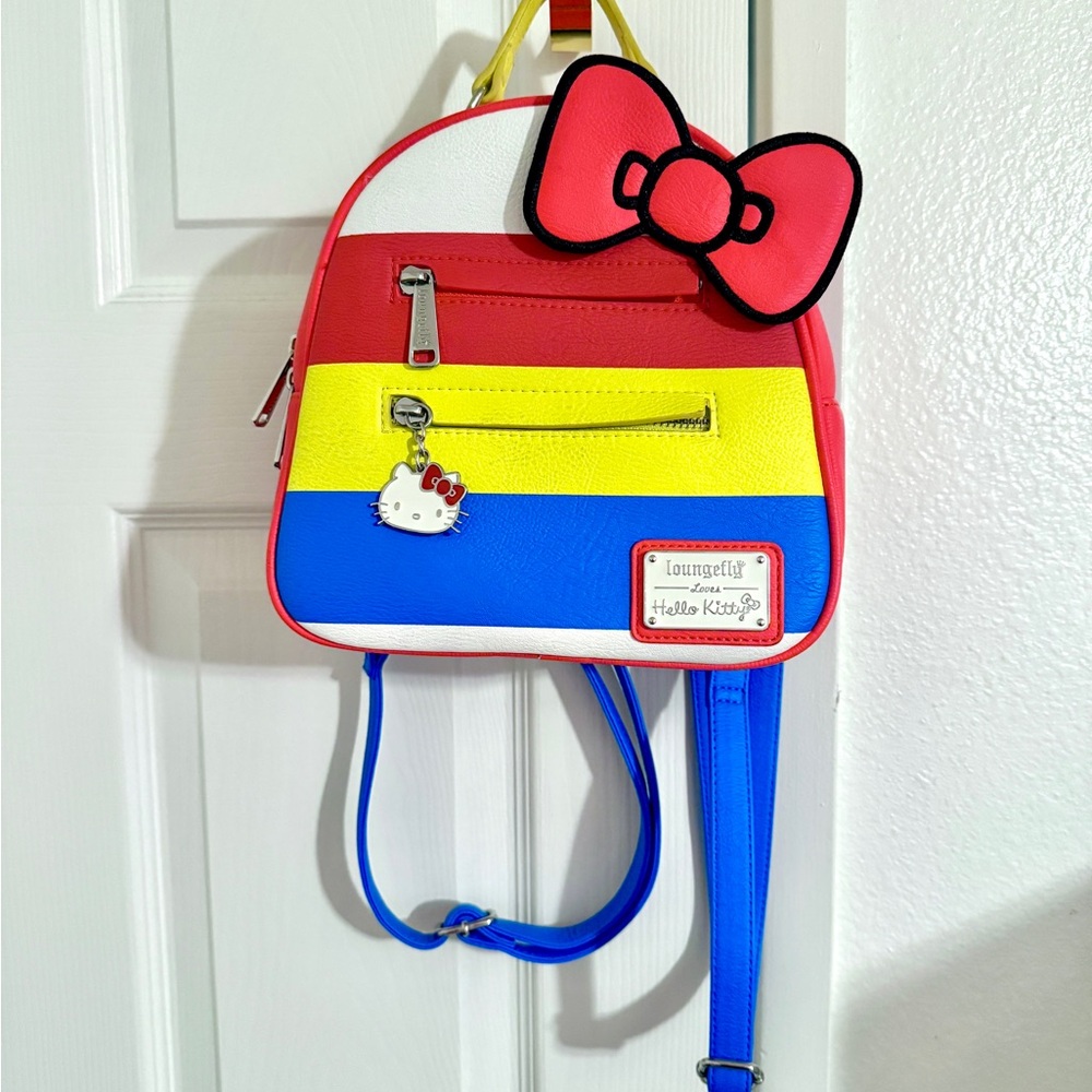 Loungefly Hello Kitty Red Yellow Blue Backpack